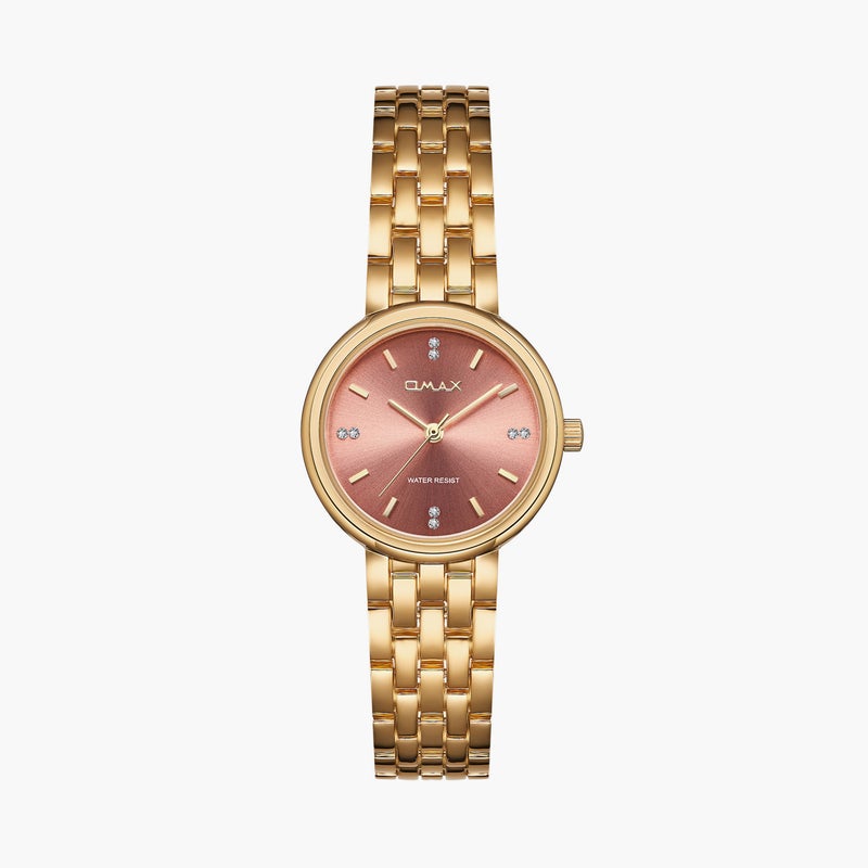OMAX Gold Analog Metal Strap Watch for Women - Image 1